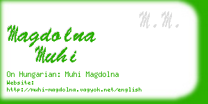 magdolna muhi business card
